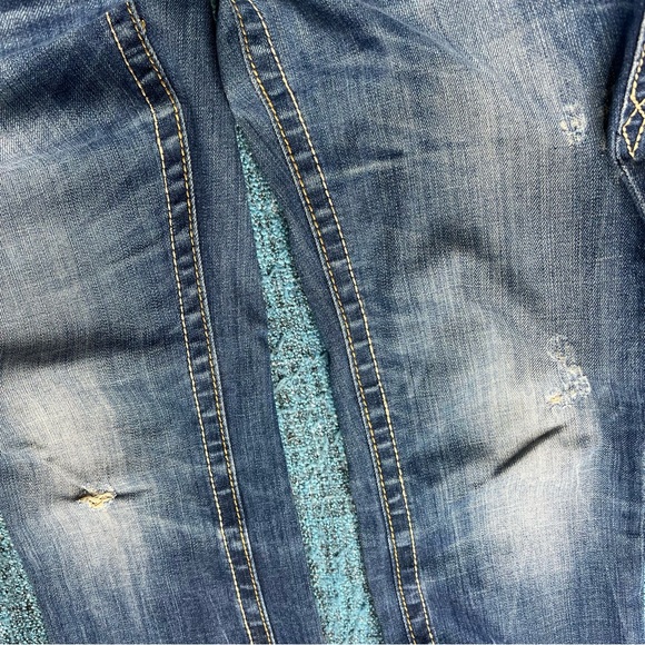 Rock Revival Noelle Boot Cut Jeans Embroidered Flap Pocket Low Rise Y2K - Picture 6 of 9